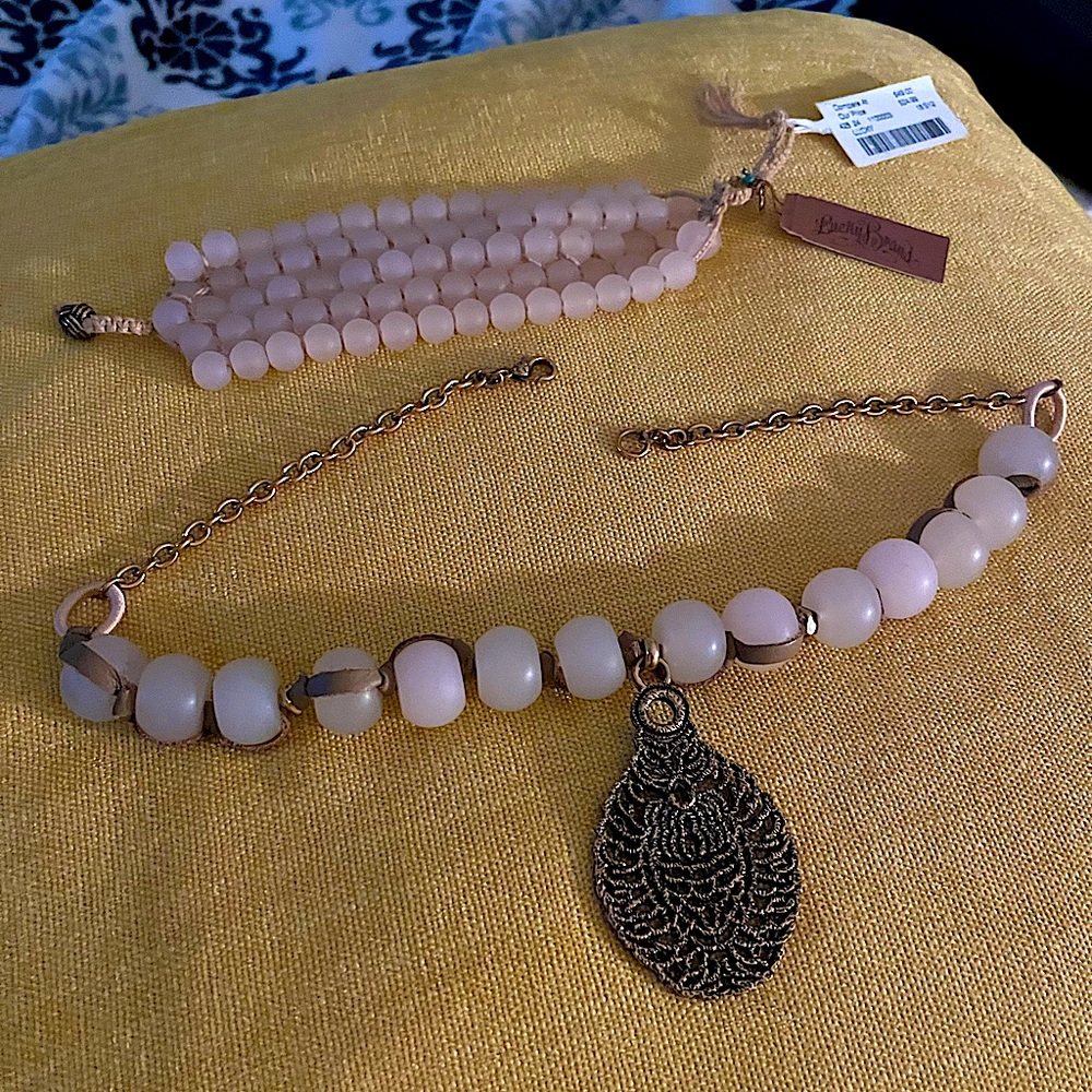 Lucky Brand bracelet with necklace.